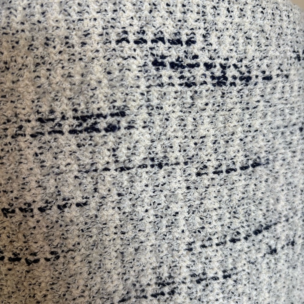 St John Collection Wool Tweed Knit Pencil Skirt White Blue Womens 8 - Picture 4 of 8